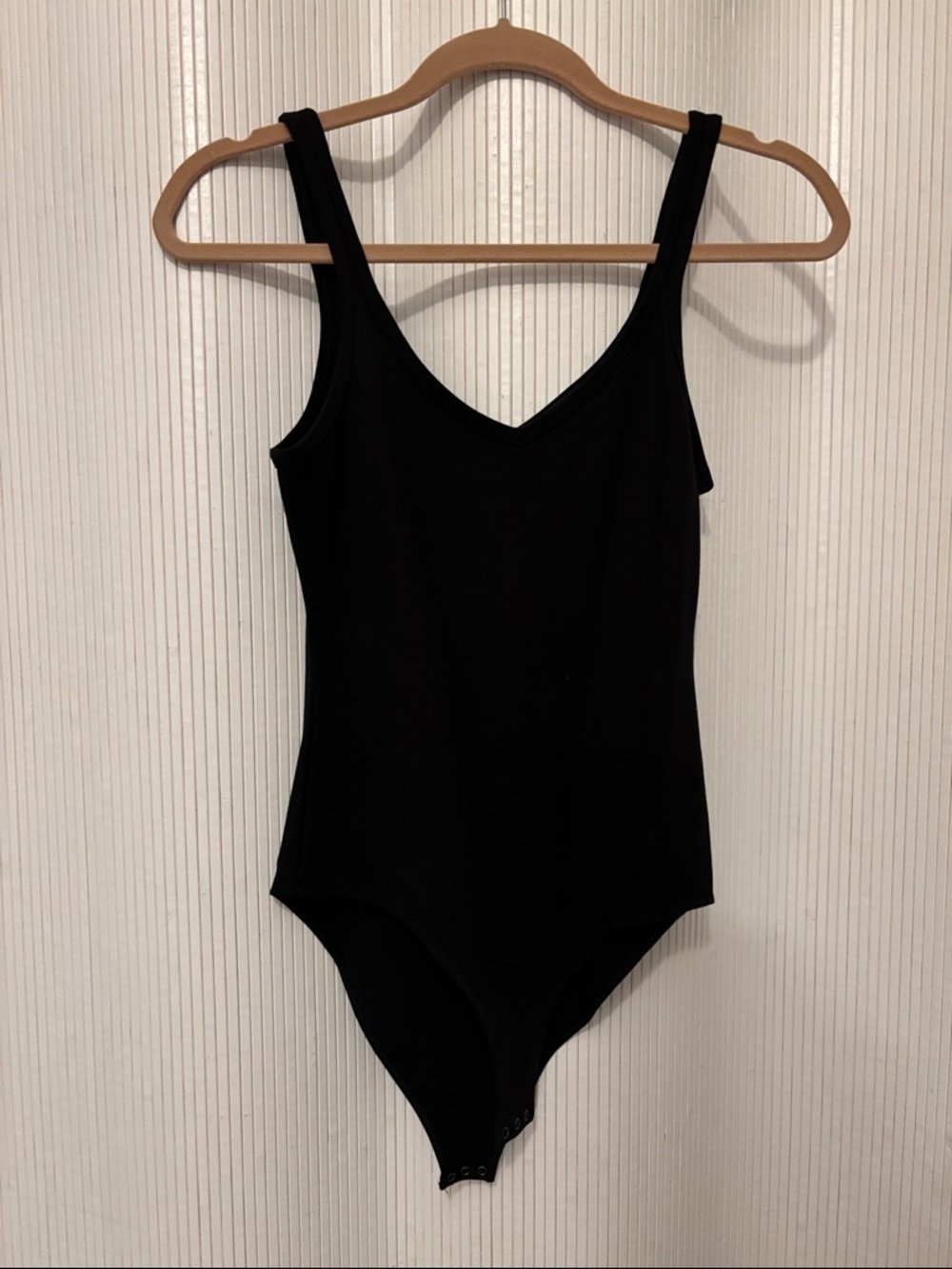 rag & bone Black Double V-Neck Tank Bodysuit (never worn)